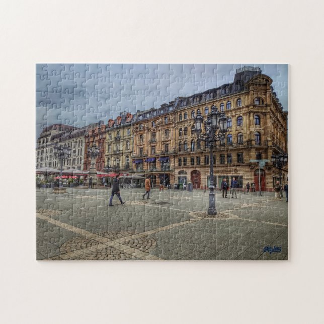 Quebra-cabeça Puzzle “Plaza urbana – Frankfurt clásica” (Horizontal)