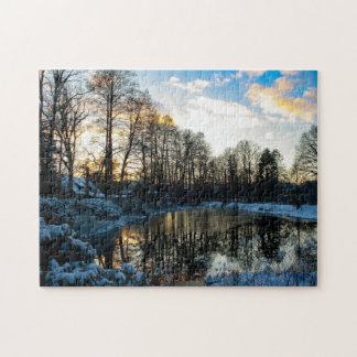 Quebra-cabeça Puzzle “Reflejos de invierno en Bispingen”