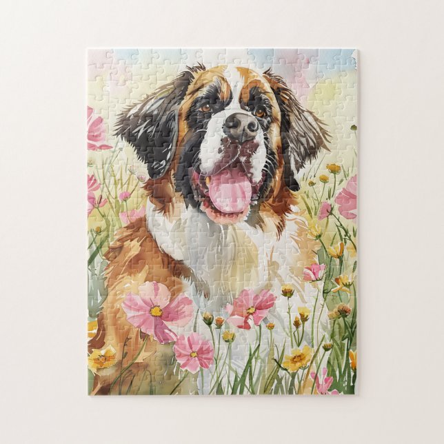Quebra-cabeça Puzzle – Saint Bernard Dog Puzzle Gift (Vertical)