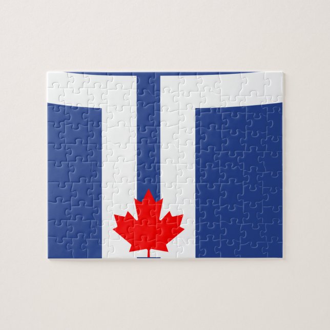 Quebra-cabeça Puzzle with Flag of Toronto, Ontario (Horizontal)