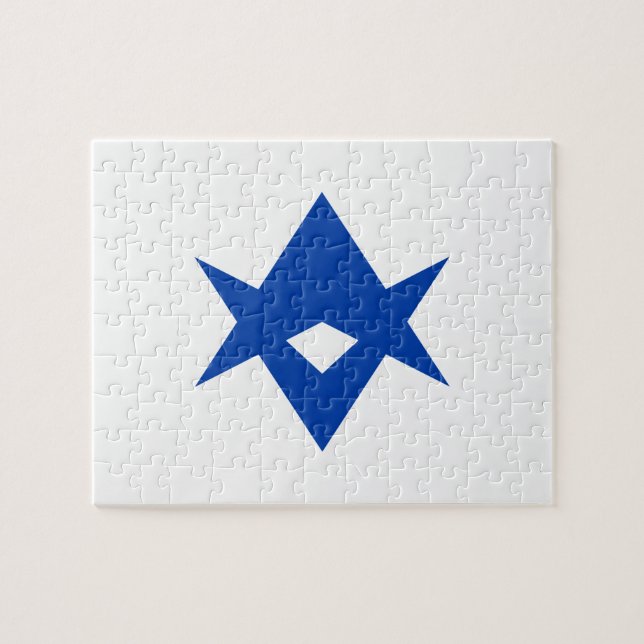 Quebra-cabeça Puzzle with Flag of Toyota City, Japan (Horizontal)