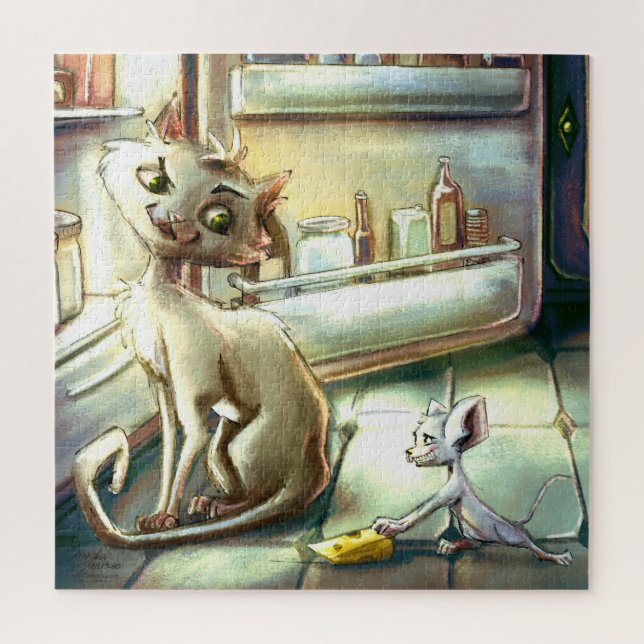 Quebra-cabeça Puzzles - Cat and Mouse - by Monika Marzec (Vertical)