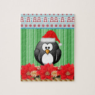 Quebra-cabeça Puzzles Faixa Verde, Pinguim Natal
