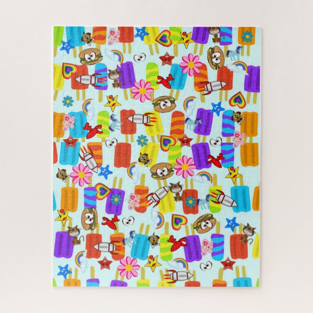 Quebra-cabeça Puzzles Ice Cream Hamburger Stars (Vertical)