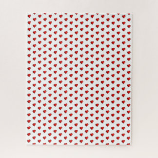 Quebra-cabeça Puzzles Red Hearts Happy Valentine's Day