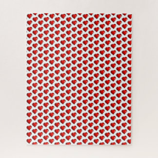 Quebra-cabeça Puzzles Red Hearts Happy Valentine's Day