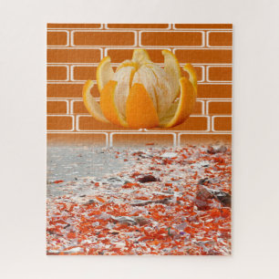 Quebra-cabeça Puzzles Tijolo Laranja
