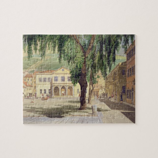 Quebra-cabeça Quadrado comercial, a biblioteca comercial e (Horizontal)