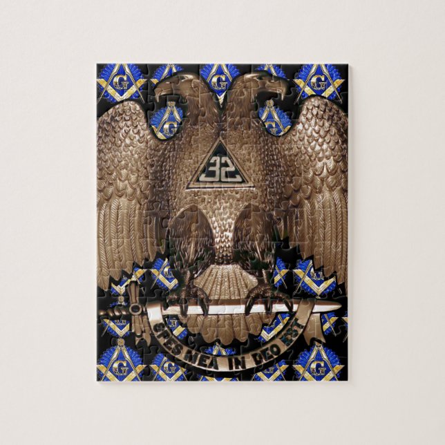 Quebra-cabeça Quadrado do rito & preto escoceses do compasso (Vertical)