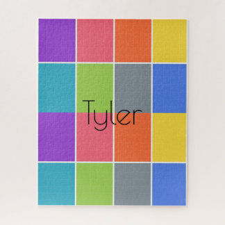 Quebra-cabeça quadrados coloridos