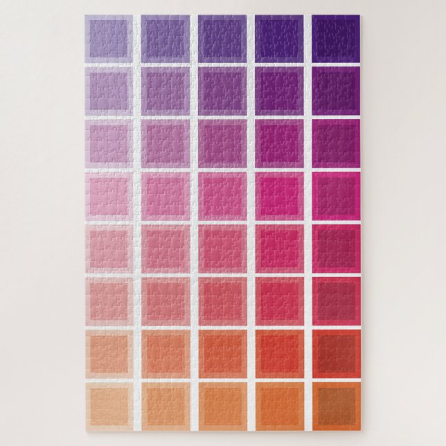 Quebra-cabeça Quadrados de Gradiente de Cor Puzzle (Vertical)