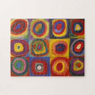 Quebra-cabeça Quadrados Kandinsky com Círculos Concentrados Col