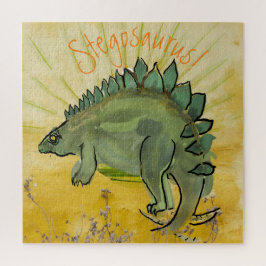 Quebra-cabeça Quadrinhos de Estegossauro Pré-Históricos