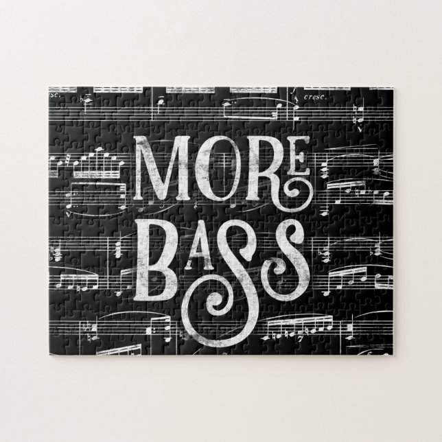 Quebra-cabeça Quadro Bass Mais - Música Branca Preta (Horizontal)