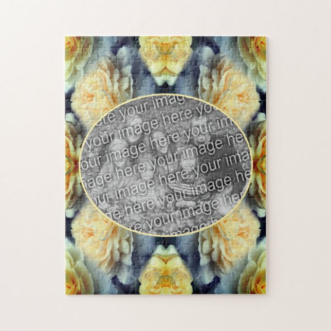 Quebra-cabeça Quadro de Colírio de Rosa Amarelo Adicionar Sua Pr (Vertical)