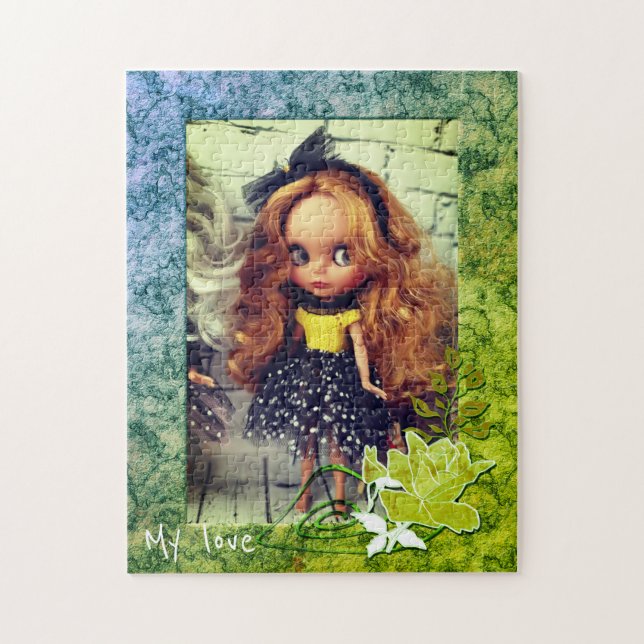 Quebra-cabeça Quadro de fotos personalizado, vintage (Vertical)