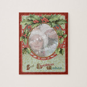 Quebra-cabeça Quadro do Natal da Adicionar-UM-Foto da grinalda