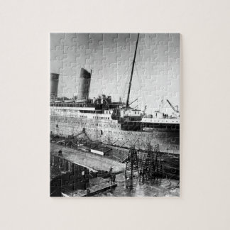 Quebra-cabeça quadro original titânico em construção