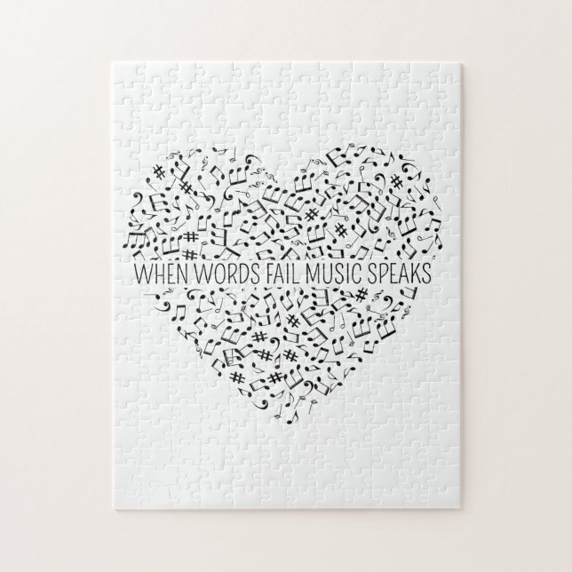 Quebra-cabeça Quando as palavras falham, a música fala (Vertical)