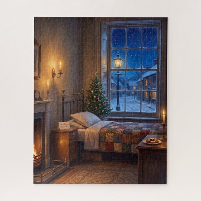 Quebra-cabeça Quarto de Natal Aconchegante Vitoriano  (Vertical)