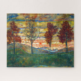 Quebra-cabeça Quatro Árvores | Egon Schiele |