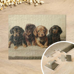 Quebra-cabeça Quatro Cuppies Dachshund Carl Reichert
