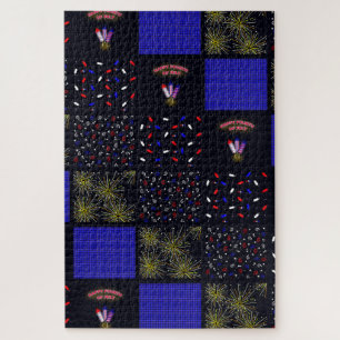 Quebra-cabeça Quatro de Julho Patchwork - 4 de Julho