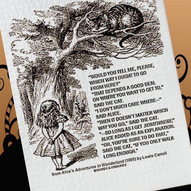 Quebra-cabeça Que Caminho Eu Deveria Ir Daqui (Wonderland passage jigsaw puzzle for anyone at a crossroad in life)