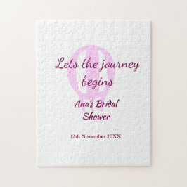 Quebra-cabeça que comece a viagem presente de noiva com nome no 