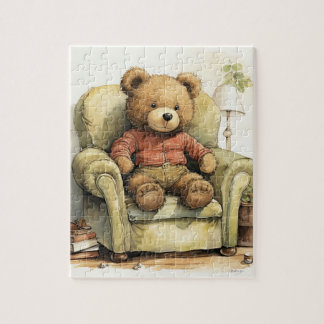Quebra-cabeça "Quebra-cabeça de Ilustração Única do Urso de Tedd