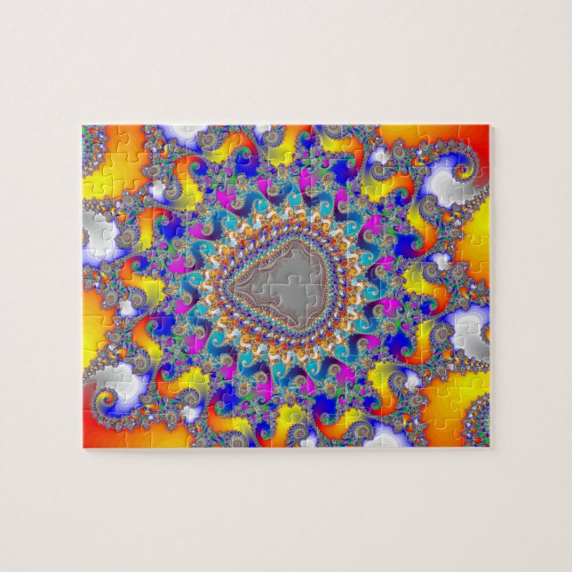 Quebra-cabeça Quebra-cabeça: Design Fratural Complexo (Horizontal)