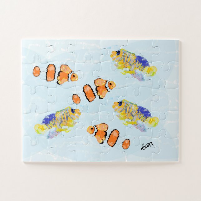 Quebra-cabeça Quebra-cabeça: Escola De Peixes Tropicais (Horizontal)