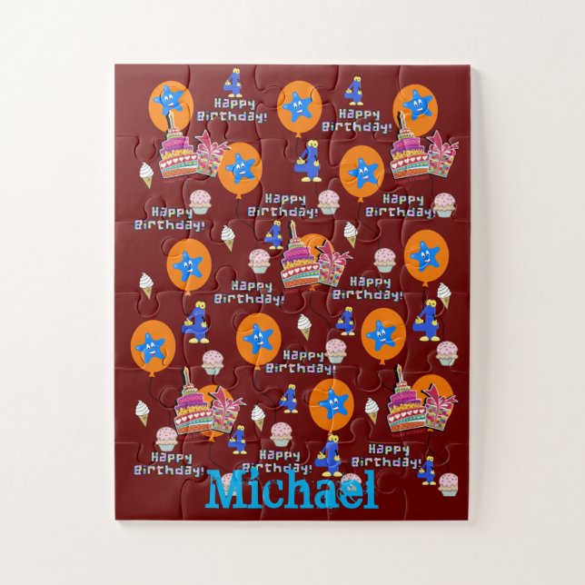 Quebra-cabeça Quebra-cabeça, Feliz 4º aniversário, #4 Aniversári (Vertical)