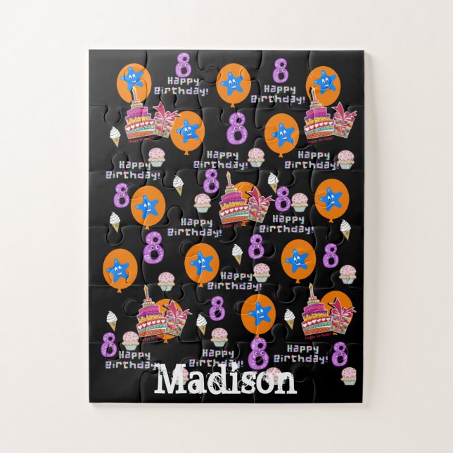 Quebra-cabeça Quebra-cabeça, Feliz 8.º Aniversário, #8 Aniversár (Vertical)