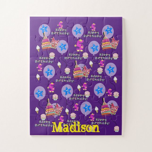 Quebra-cabeça Quebra-cabeça, Feliz aniversário de 5, #5 Aniversá (Vertical)