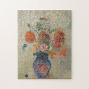 Quebra-cabeça QUEBRA-CABEÇA: Flores de Odilon Redon em Vaso Azul