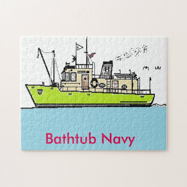 Quebra-cabeça Quebra-cabeça, Marinho de banheira (Horizontal)