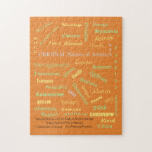 Quebra-cabeça/ Nomes Americanos Nativos / design m