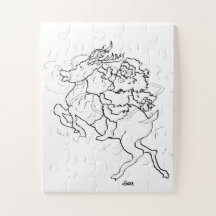 Quebra-cabeça: Papai Noel & Rudolph