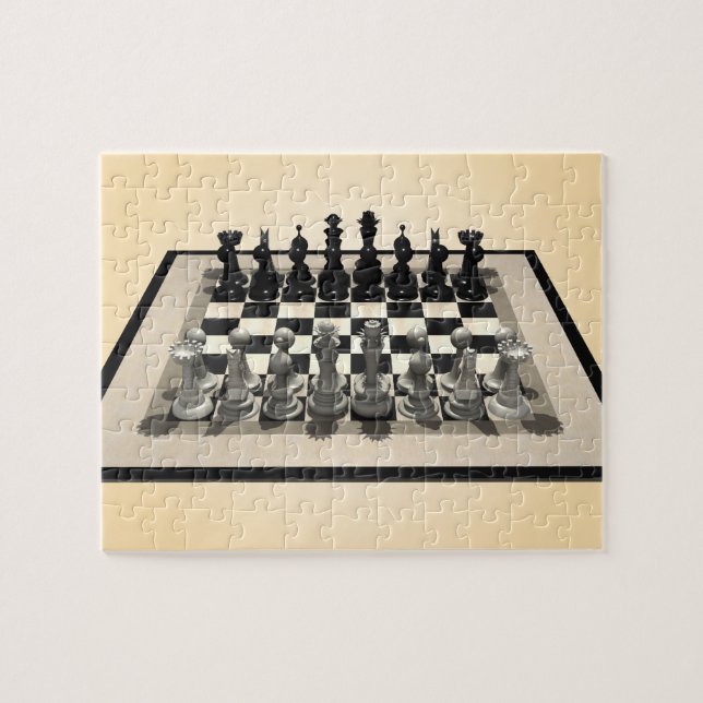 Quebra-cabeça Quebra-cabeça: Partes do tabuleiro de xadrez e de (Horizontal)