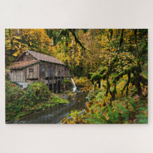 Quebra-cabeça Queda em Cedar Creek Grist Mill em Washington