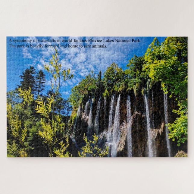 Quebra-cabeça Quedas de água dos Grandes Lagos da Croácia (Horizontal)