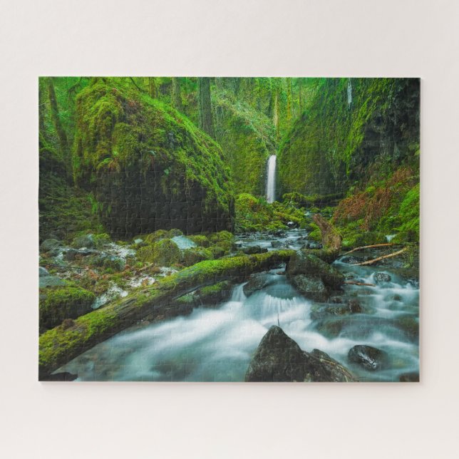 Quebra-cabeça Quedas | Grotto Falls, Oregon (Horizontal)