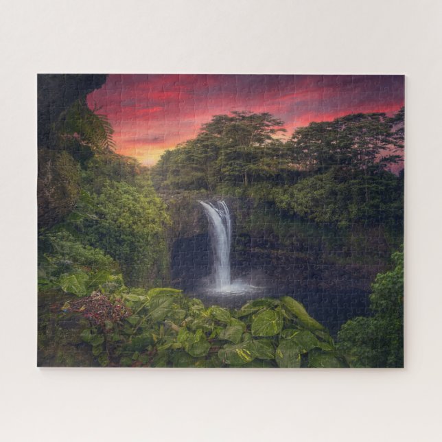 Quebra-cabeça Quedas | Rainbow Falls, Hilo, Havaí (Horizontal)