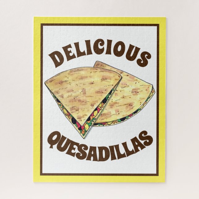 Quebra-cabeça Queijo Quesadillas Comida mexicana Apeticionário (Vertical)