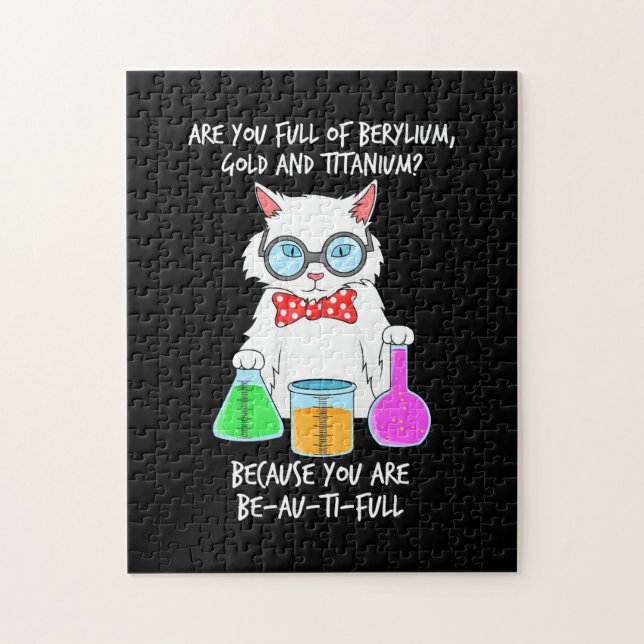 Quebra-cabeça Química Pun Student ama Cat (Vertical)