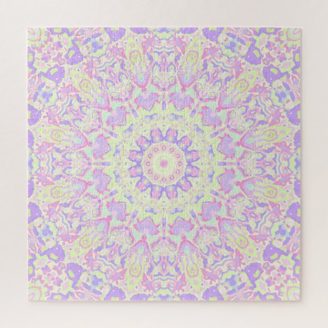 Quebra-cabeça Quirky Groovy Boho Hippie Retro Mandala (Vertical)