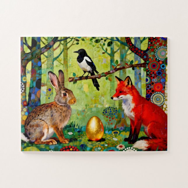 Quebra-cabeça Rabbit, Magpie, Fox and “The Forest’s Secret”  (Horizontal)