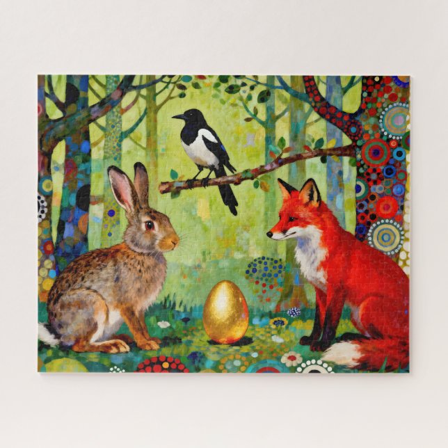 Quebra-cabeça Rabbit, Magpie, Fox and “The Forest’s Secret”  (Horizontal)