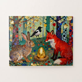Quebra-cabeça Rabbit, Magpie, Fox and “The Golden Goose Egg”